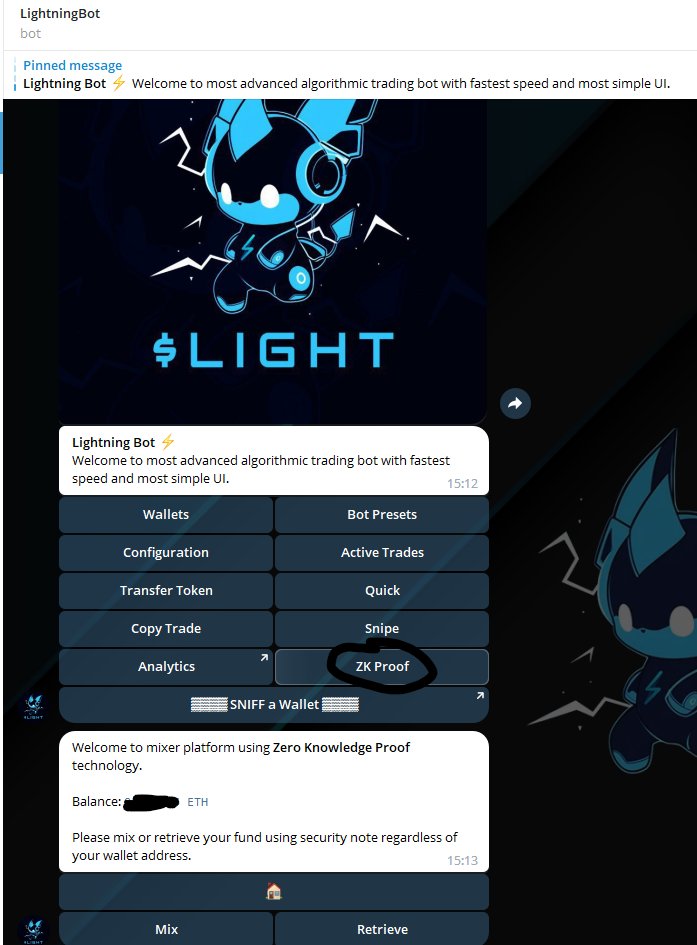 Another addition to the @LightningBotERC sniper means more revenue for $LIGHT holders⚡️

ZK Proof: "Welcome to mixer platform using Zero Knowledge Proof technology."

An Ethereum mixer enhances privacy by jumbling transactions together, making it tough/impossible to trace who