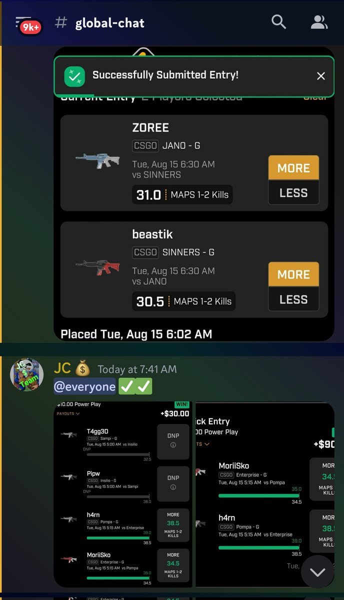 JCMONEYTEAM's tweet image. Cashing out #DiscordServer again with the #FreeSlips. Daily free slips join now. Follow or join the discord. 👇
discord.gg/fqnUgwuK
Next few people get to join the #JCMONEYTEAM free!