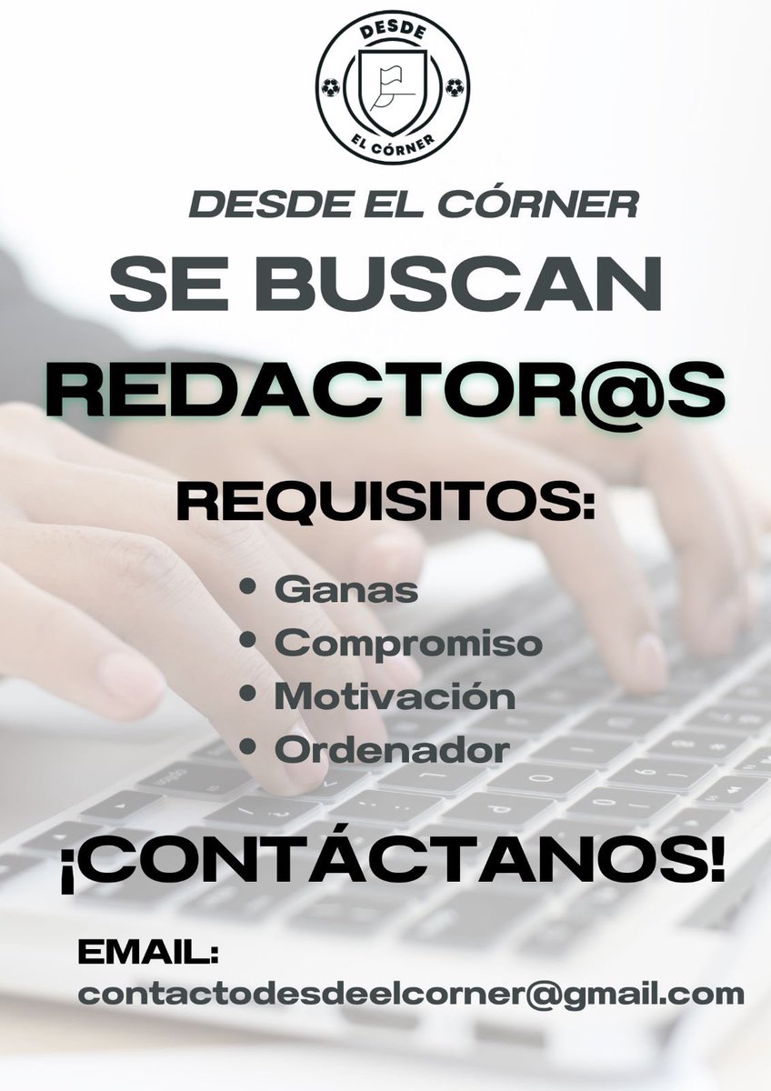 Desdelcornerweb's tweet photo. Si quieres colaborar con @desdelcornerweb, contáctanos a través de Gmail.

➡️ Community Manager.

➡️ Redactores.

📥📲 ¡Contáctanos! https://t.co/Fw6ChjsdBi