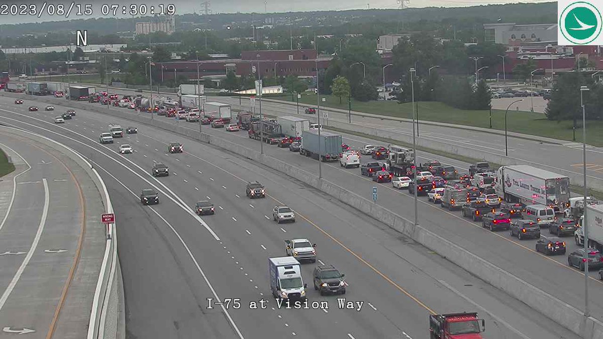 DeniseJohnson22's tweet photo. Acc. N 75 at Glendale Milford the 3 rt. lanes are blocked; the ramp to Glendale Milford is blocked, traffic is backed up to Paddock. https://t.co/dKPcygkG8r