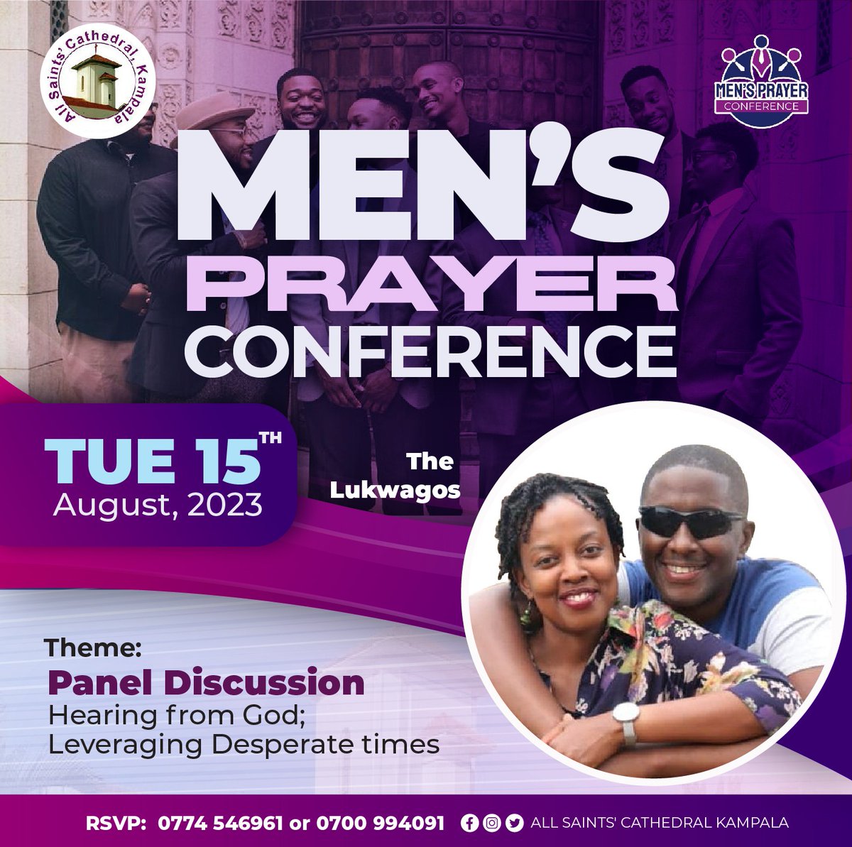 allsaintskla's tweet photo. Join us for a Panel session physically at the cathedral TODAY (Tuesday 15th August 2023) at 5pm EAT during the 4th Annual Men's Prayer Conference 2023. 
Come with a friend !!

#ASCKMensPrayerConf2023 #MPC4 #PanelSession https://t.co/DtrfurfOrc