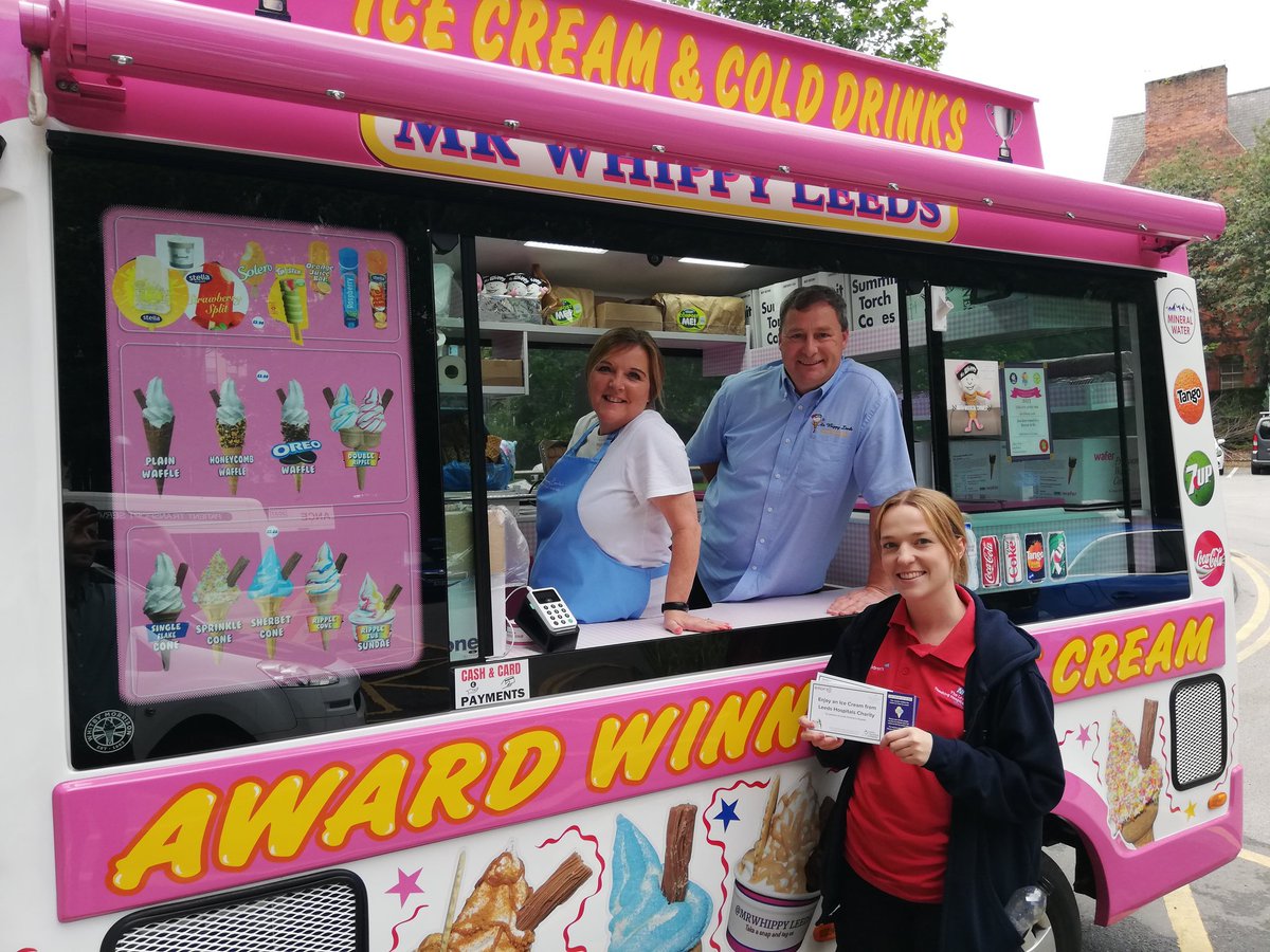 Thank you <a href="/MrWhippyLeeds/">Mr Whippy Leeds</a> for calling in to Leeds Children's Hospital today! Lots of happy patients and staff enjoying an ice cream. Thank you <a href="/LDShospcharity/">Leeds Hospitals Charity</a> for sponsoring ice creams for our patients 🍦🍧