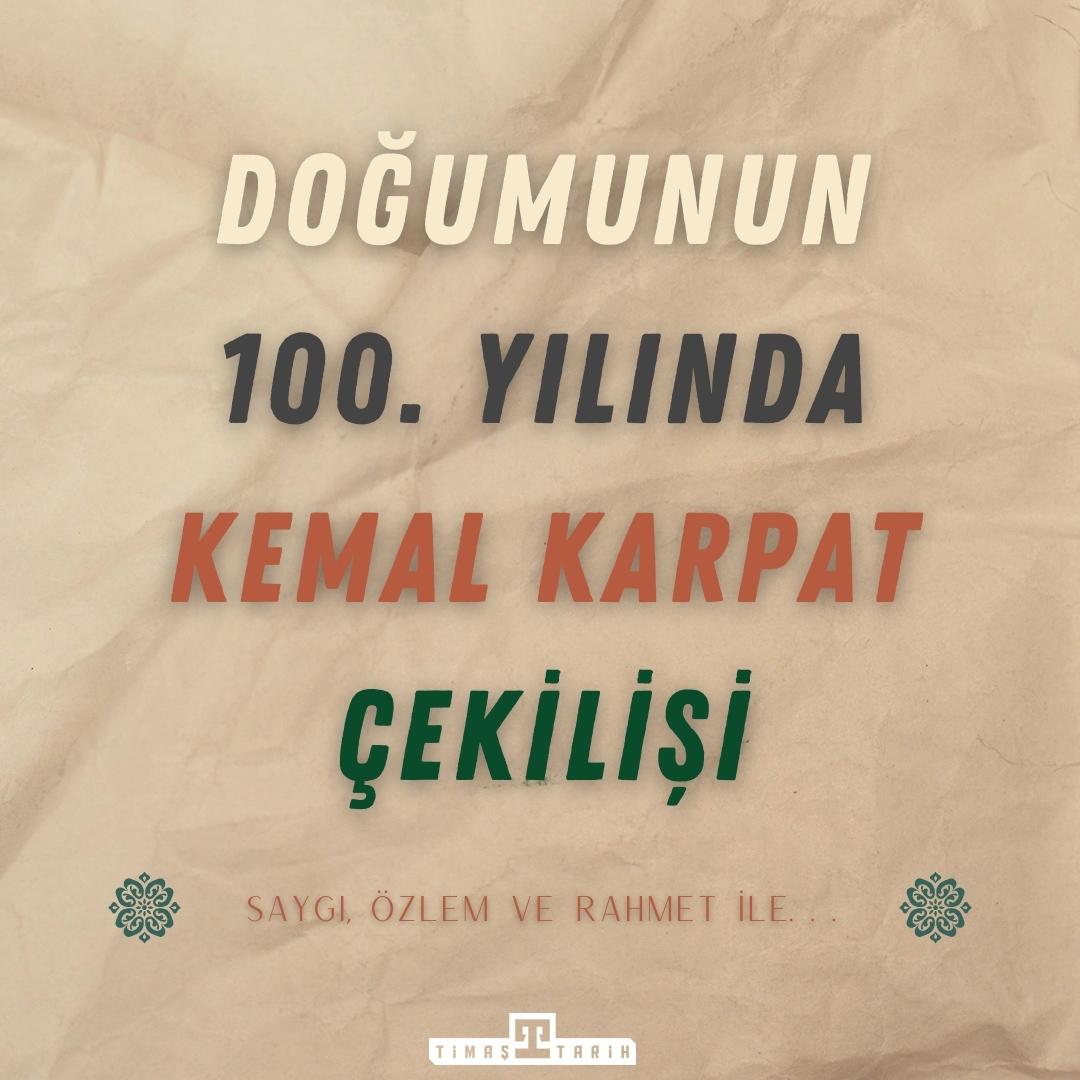 Kemal Karpat'ın 100. yaşını çekilişle kutluyoruz.

1 kişiye Karpat külliyatında yer alan 3 farklı kitaplıktan birini hediye ediyoruz.

📌 Çekilişe katılmak için hesabımızı takip etmeniz, bu tweeti RT'lemeniz ve yorumlarda tercih ettiğiniz seti yazmanız yeterli!

İyi şanslar!