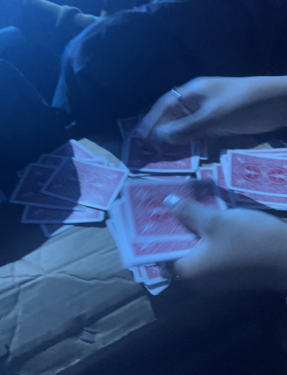 ssoobean's tweet photo. I can confidently say that pusoy dos before the con was rigged 'cause i lost every single game 😮‍💨😮‍💨😮‍💨 https://t.co/MFdjMWXWyD