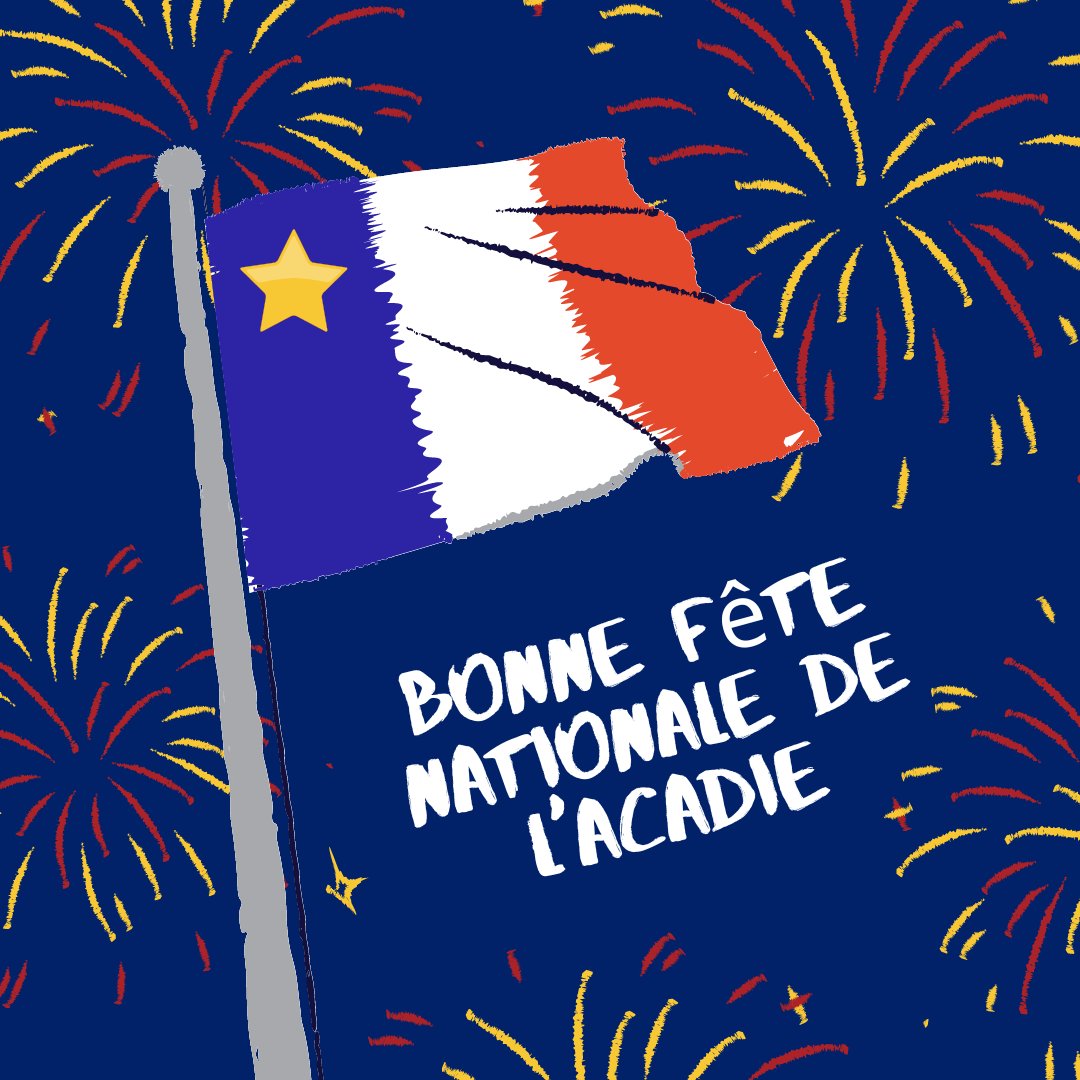 Bonne fête nationale de l'Acadie!

Aujourd'hui, nous célébrons fièrement notre culture, notre histoire et notre identité unique. Que cette journée soit remplie de musique, de danses, de rassemblements chaleureux et de souvenirs mémorables.