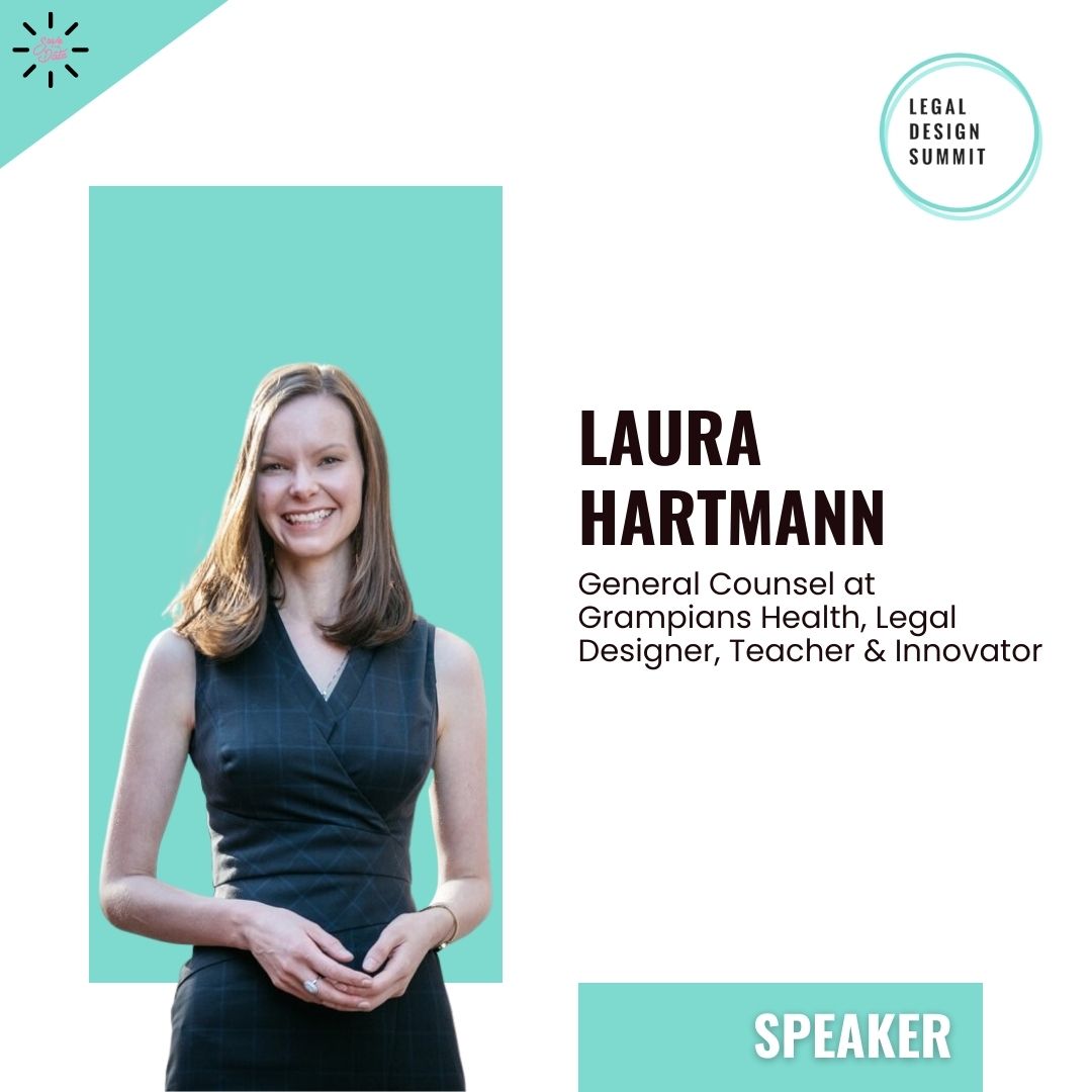 LegaldesignFI's tweet photo. 🎉 Get ready to be inspired! 🌟
We're thrilled to announce Laura Hartmann as a speaker at #LegalDesignSummit2023. 🗣️
Don't miss her insights on design thinking and transforming legal teams! 💼✨
#LegalDesignSummit2023 #LegalDesignSummit #LegalInnovation https://t.co/40pIrlzoru