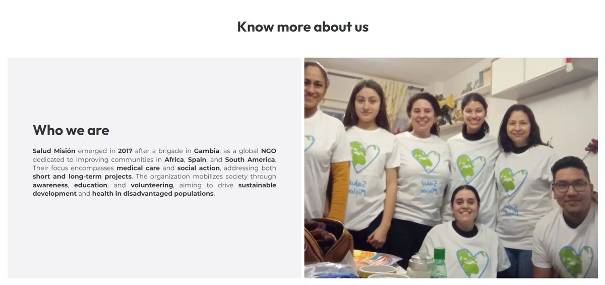 HelpDev_'s tweet photo. New website for the NGO Salud Mision
Totally for free thanks to @storyblok @nuxt_js @Azure and open source in our @github 😎 https://t.co/PjZ5LZm5vs