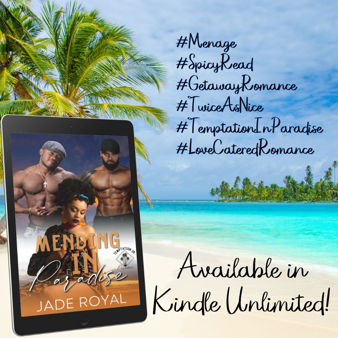 By: Jade Royal 
Title: Mending In Paradise
Series: Temptation in Paradise
Genre: MFM BDSM Romance
Link: books2read.com/mendinginparad…
TBR: bit.ly/MendingInParad…

#menageromance #bwwm #bwbm #twiceasnice #jaderoyal