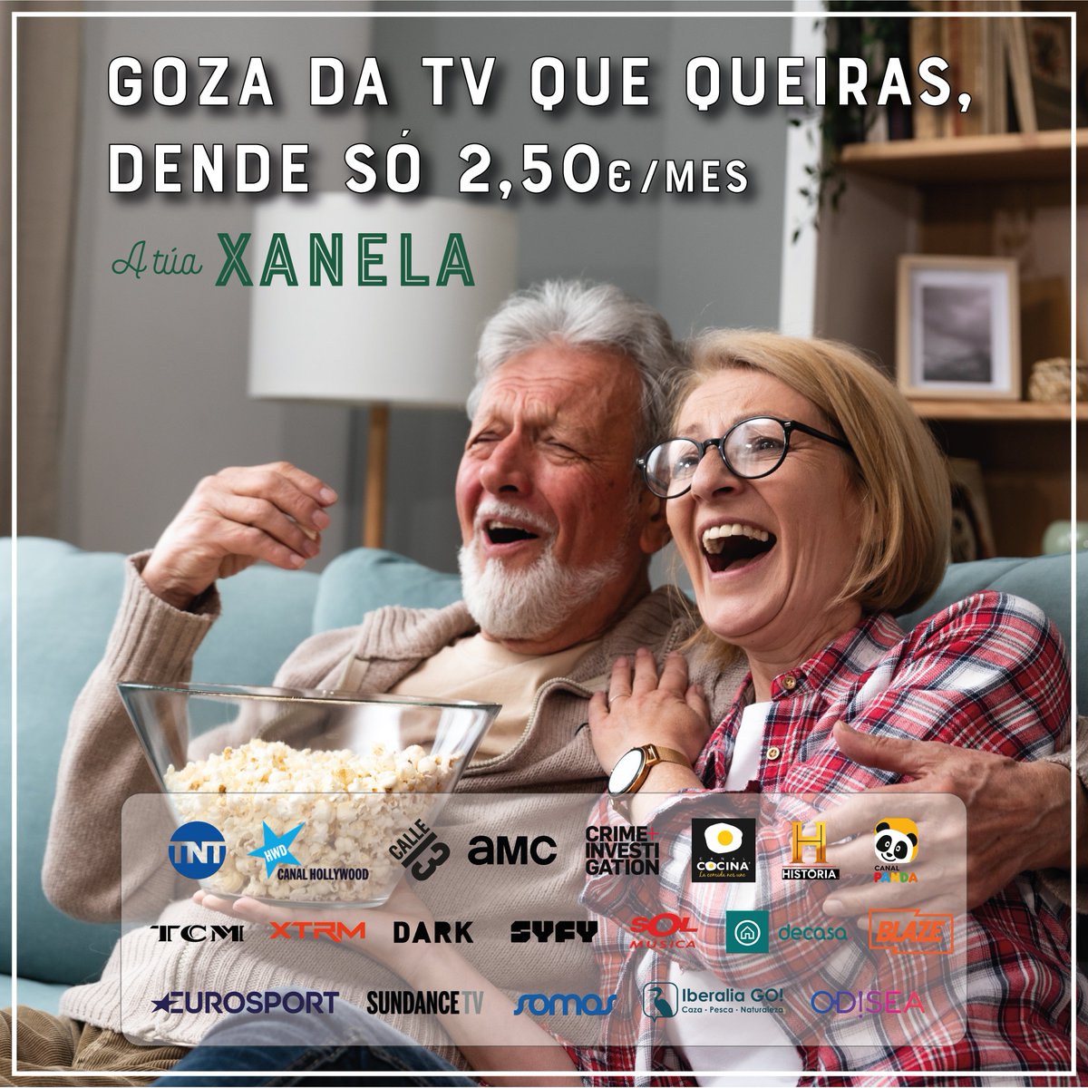 Goza da TV dende 2,50€/mes!!

Infórmate xa dos nosos paquetes de canles.

📞 900 899 122
🌐 atuaxanela.es