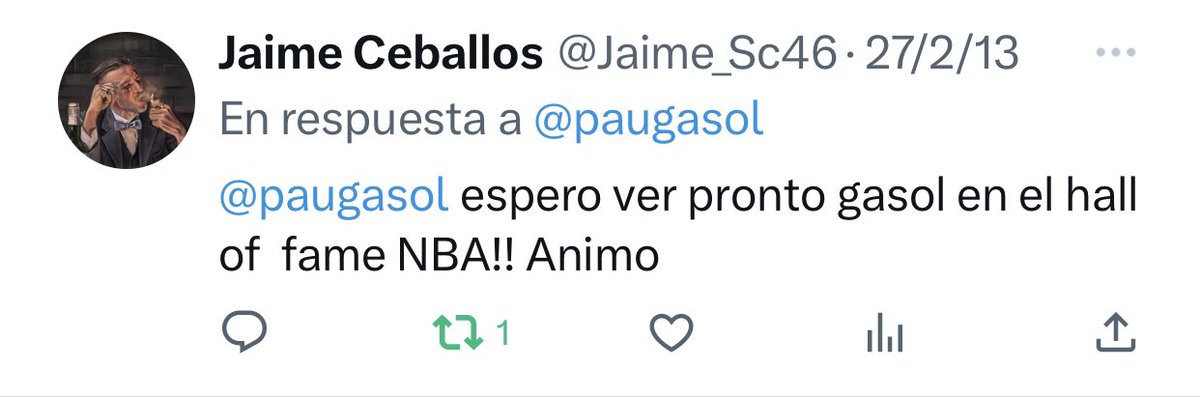 Jaime_Sc46's tweet photo. @paugasol @Hoophall @NBA Espere 10 años, pero por fin lo conseguiste!! Enhorabuena👏🏼👏🏼👏🏼 https://t.co/DikKd53MVq