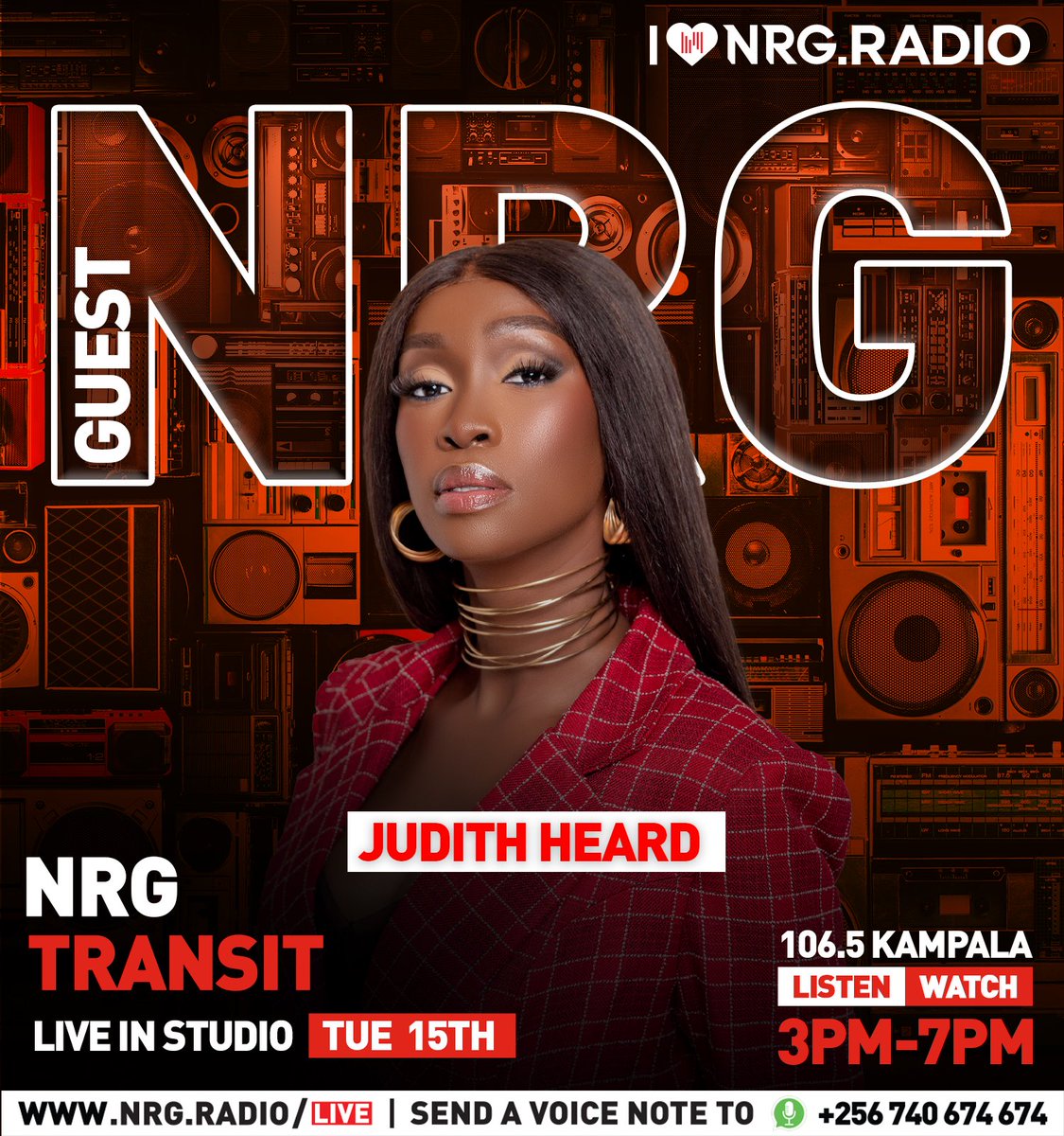 NRGRadioUganda's tweet photo. It’s about that time for us to ride with @IAMJUDITHHEARD on #NRGTransitUG 🥳
Tune in to 106.5 and catch up on this week’s episode of #TransitWorkHardPlayHard 📊📂 get ready to learn something new from Miss Environment 🫶🏽
#NRGRadioUG https://t.co/9YIigOLbcC