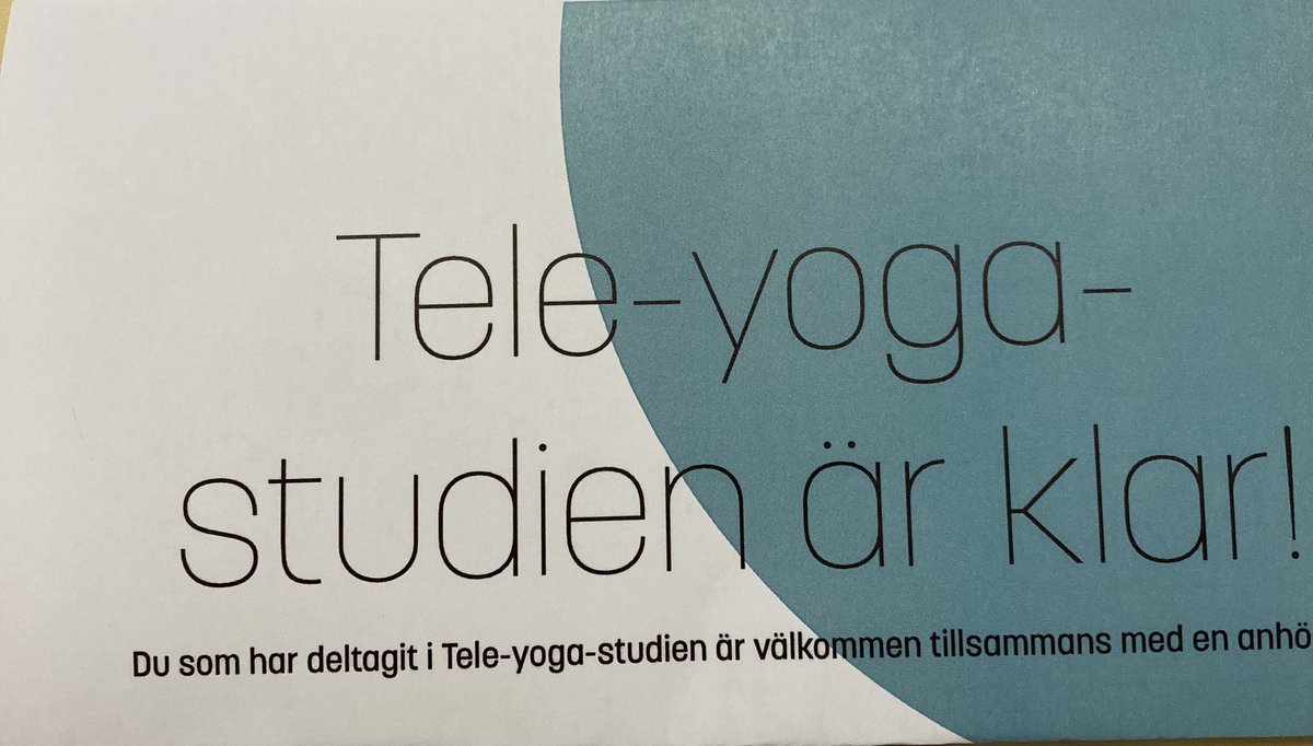 Tele-yoga studien är klar. Vi presenterar våra resultat i oktober, inbjudan kommer snart. liu.se/forskning/tele…