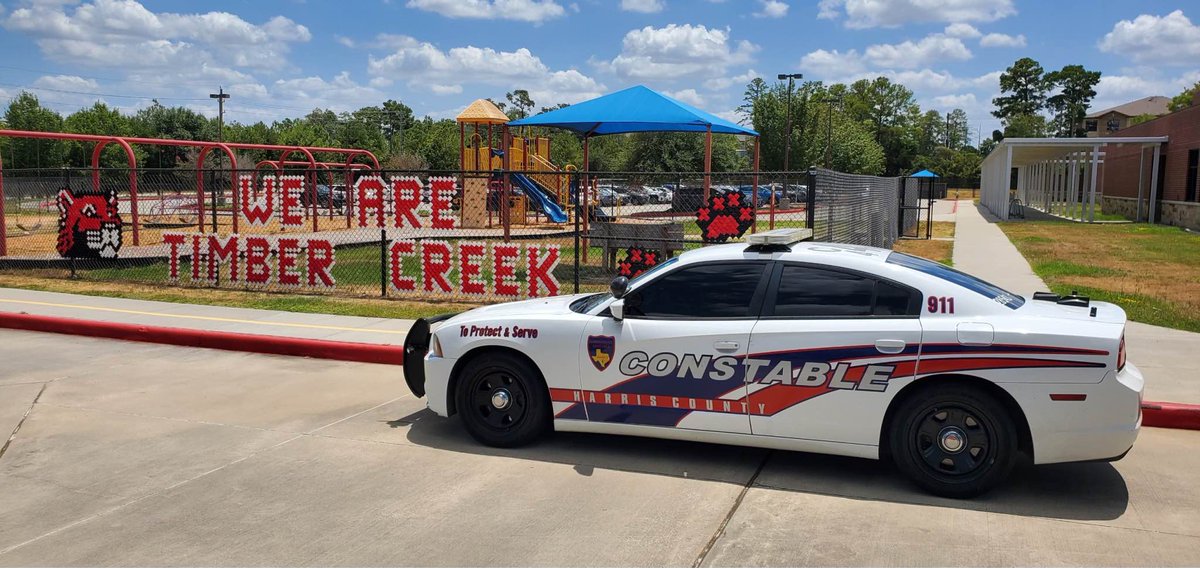 Pct4Constable's tweet photo. HAPPY FIRST DAY OF SCHOOL TOMBALL ISD! 

We are so excited to help welcome back Tomball ISD students for the 2023-2024 school year.

Constable Mark Herman's Deputies are already patrolling school grounds and monitoring school zones to get our children to class safely. https://t.co/aoja8703eu