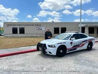 Pct4Constable's tweet photo. HAPPY FIRST DAY OF SCHOOL TOMBALL ISD! 

We are so excited to help welcome back Tomball ISD students for the 2023-2024 school year.

Constable Mark Herman's Deputies are already patrolling school grounds and monitoring school zones to get our children to class safely. https://t.co/aoja8703eu