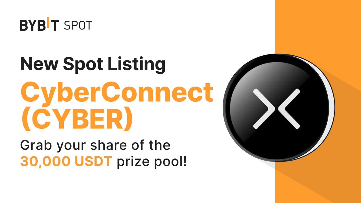Bybit_Official's tweet photo. 📣 $CYBER is officially listed on #Bybit Spot now@CyberConnectHQ 

Withdrawal available on Aug 16, 2023, 10AM UTC

Trade to earn a share of 30,000 USDT prize pool!  

➡️ Join here: https://t.co/El0yOpNLNk

📈 Start trading now: https://t.co/PbZ7U5k9HB

#TheCryptoArk #BybitSpot https://t.co/dVAAUq3xX3