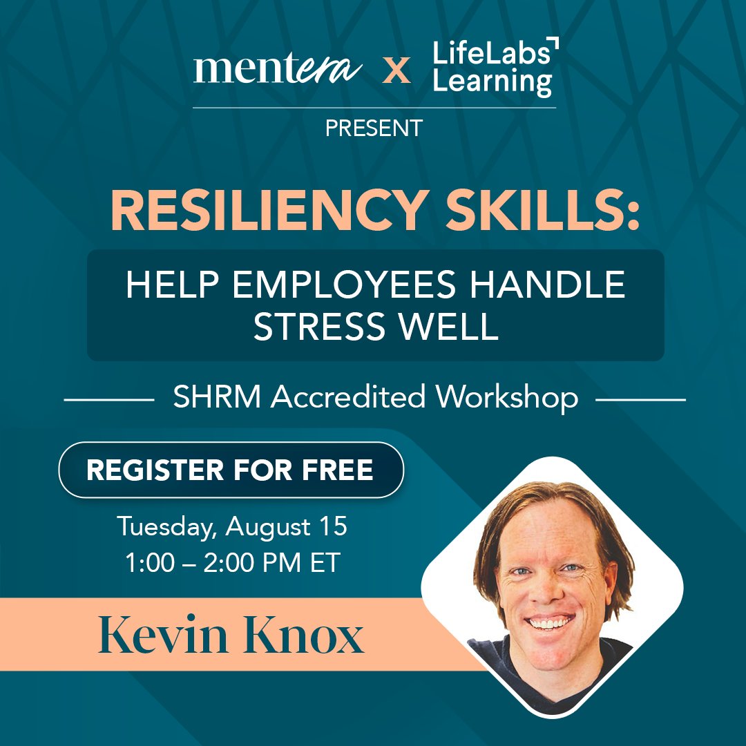 JoinMentera's tweet image. Today: empower your team with essential skills for success! Learn how to assist employees with  resilience, equip them to support each other, and lead your company to greater capability in uncertain times. Sign up now and tune in at 1 PM ET. hubs.ly/Q01ZYBXR0 #hreducation