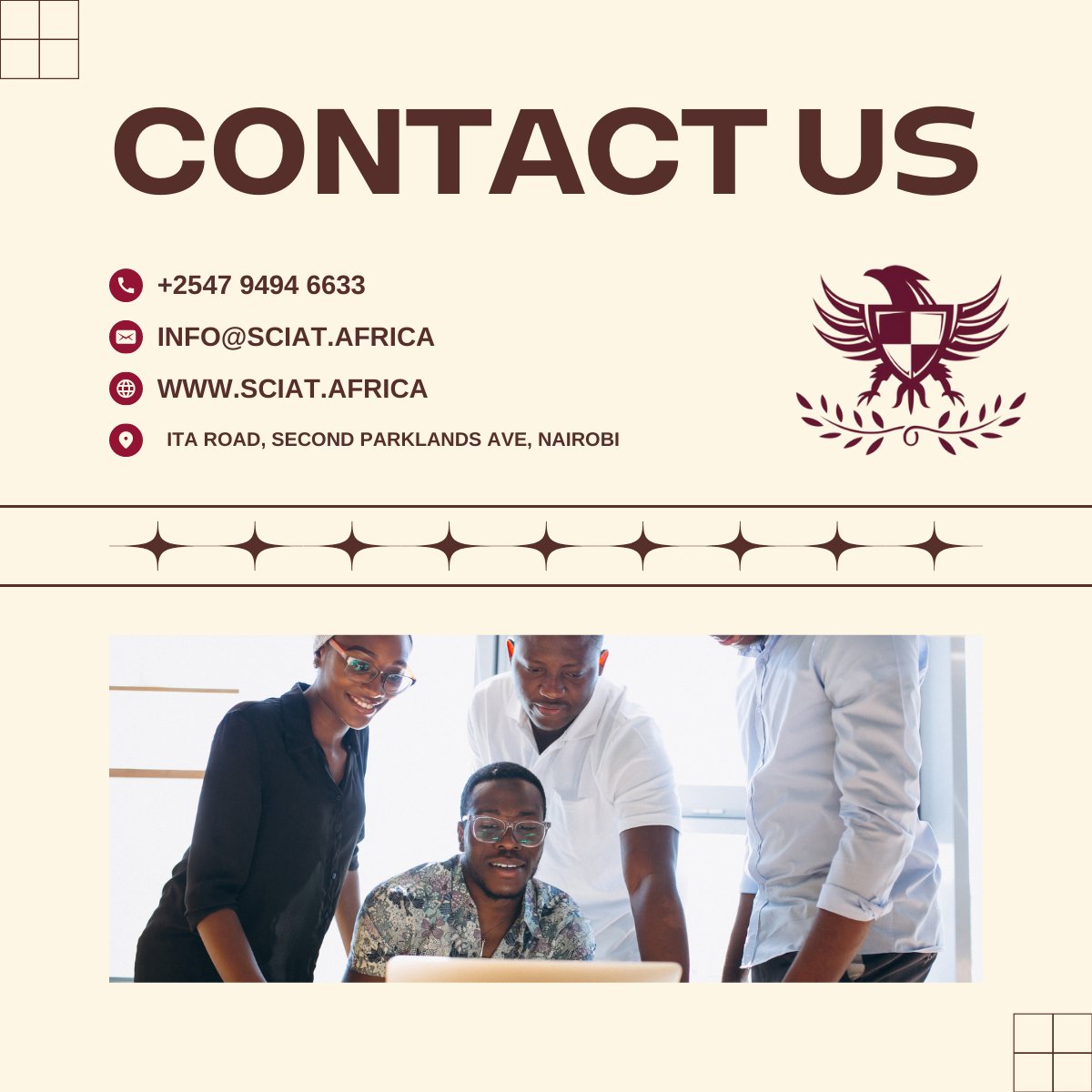 SCIAT_AFRICA's tweet photo. 🔒 SCIAT AFRICA...Safeguard Your Future with Our Expert Cybersecurity Services! Discover Protection Beyond Limits. Contact Us Today! #CyberSecurity #SafetyFirst https://t.co/M4qeGClFPl