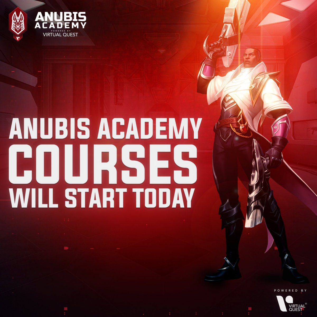 Anubisacademy_'s tweet photo. Our clases will start today, and we can’t be more excited
النهاردة هتبدأ كورسات Anubis Academy متفوتش الفرصة انك تحقق حلمك لتصبح professional Gamer
لسه عندك فرصة انك تسجل في الجولة التانية
https://t.co/PkFuXEwdHL
Powered By Virtual Quest
#AnubisAcademy #goanb #VirtualQuest https://t.co/gT0L6QLqlp