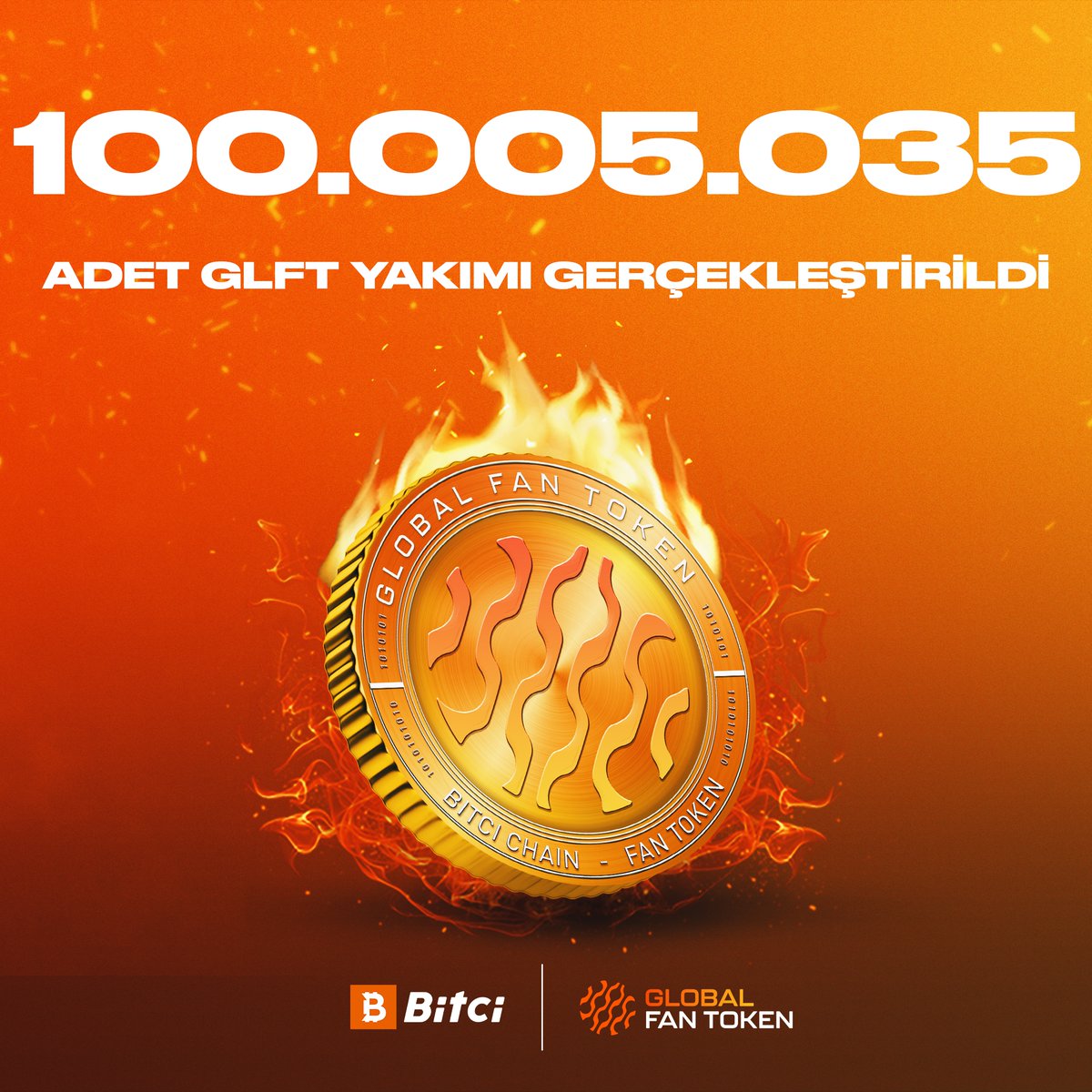 Bitci_FanToken's tweet photo. GLFT Haziran ve Temmuz ayları yakımı tamamlandı! ✅
100.005.035 adet $GLFT yakımı gerçekleştirildi! 🔥
👉 https://t.co/WRdAH2hoHo
#Bitci #GlobalFanToken #GLFT https://t.co/dJGqcIgbdy