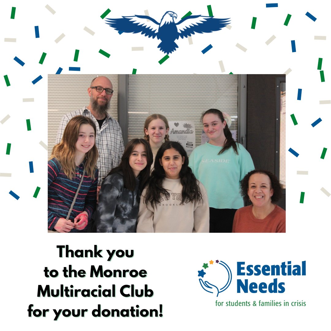 200Excellence's tweet photo. Thank you to the @MONROECUSD200 Multiracial Club for their donation! We are incredibly grateful to the Club faculty sponsors, Scot Hansen and Kathleen Hodges, for their support of the Foundation.

#enrich200 #essentialneeds #d200cares @CUSD200 https://t.co/4LiDXisJEu