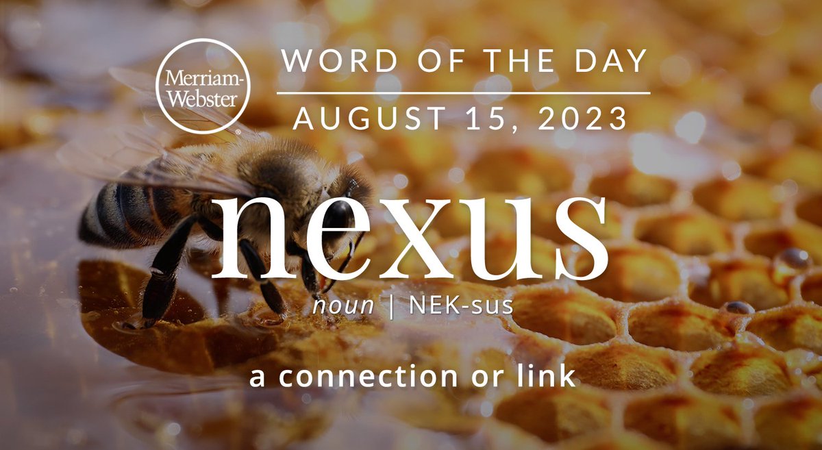 The #WordOfTheDay is ‘nexus.’ ow.ly/GOQS50PxACH