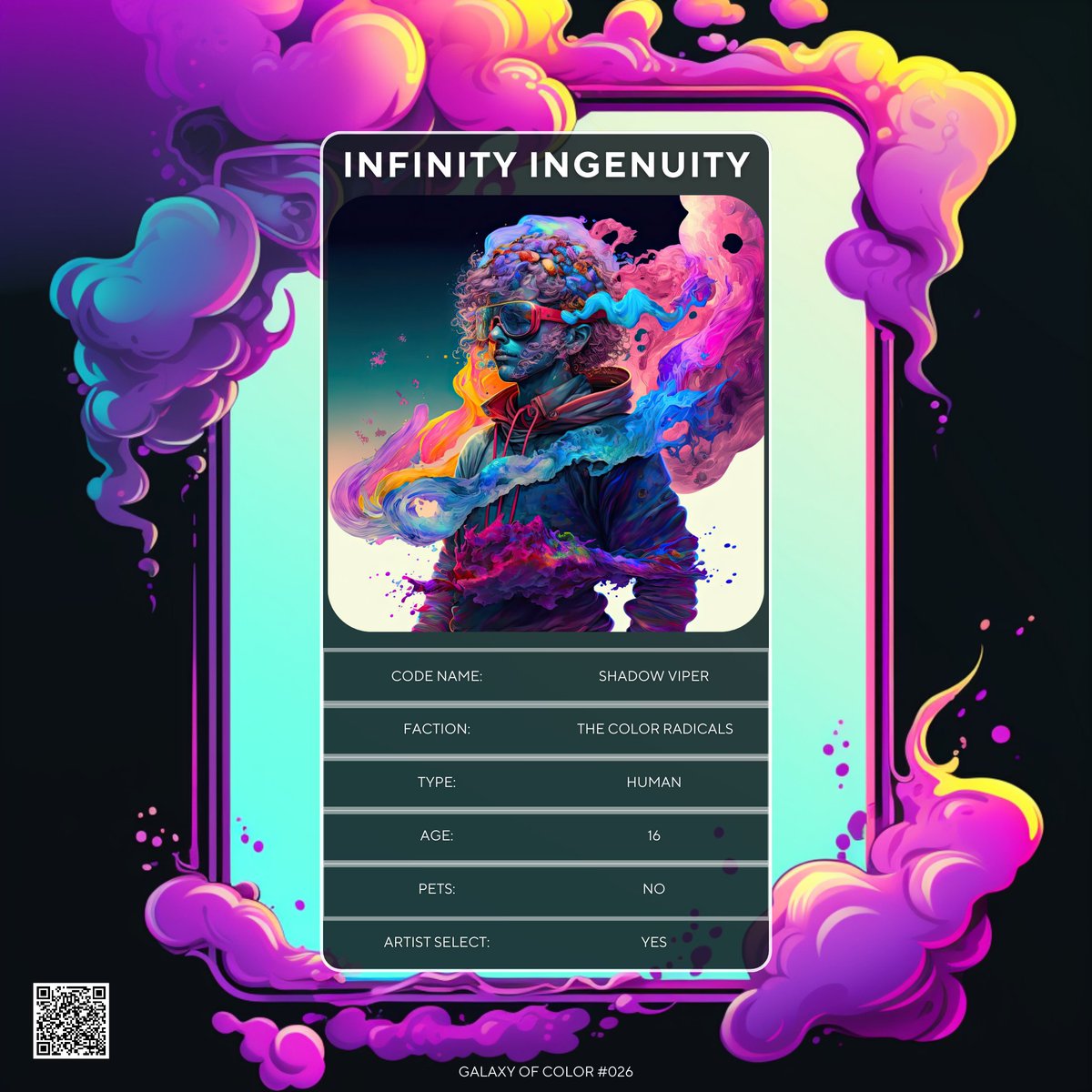 Infinity's Ingenuity: The Color Revolution

In a galaxy where colors danced with life, Infinity Ingenuity was a beacon of change. As a leading figure within The Color Radicals, she wasn't content with simply harnessing the power of colors. She sought to redefine it.

The Galaxy