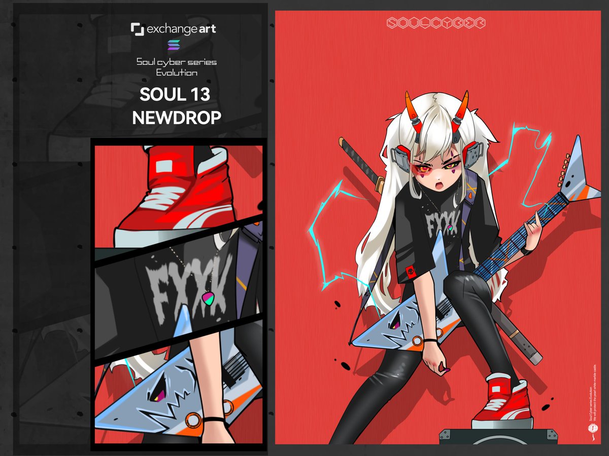 soulcybernft's tweet photo. 📢🔥New drop  SOUL 13 🔥

reserve price 1 $SOL
tick 0.3 $SOL

Link below
#SolanaNFTs  #SolanaCommunity  #soulcyber https://t.co/bFsew6XfMo