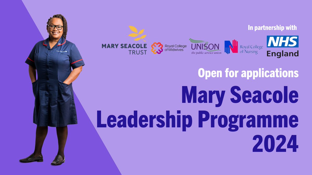 📢 Mary Seacole Leadership programme! Are you: ➡️Band 7/8a #nurse, #midwife, #healthvisitor ➡️Working to improve health inequalities, espec in global majority communities. More details: bit.ly/3pAc6pv @seacolestatue @NHSEngland @unisontheunion @theRCN @MidwivesRCM