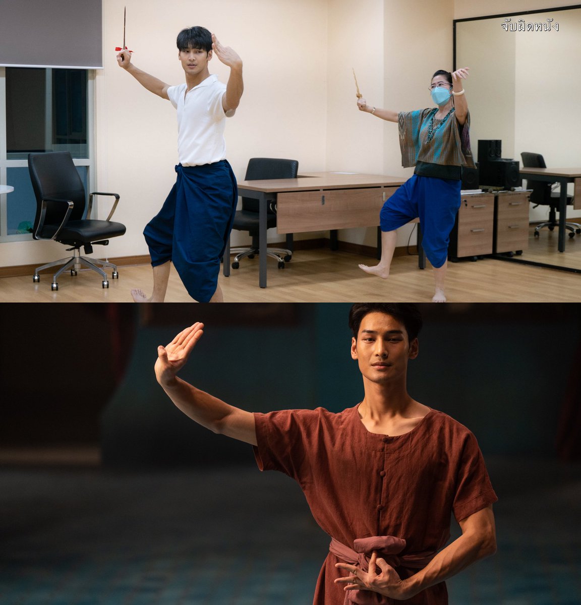Jubphitnang's tweet photo. Fun Fact : "อาโป ณัฐวิญญ์" ผู้รับบท "เขม" ในภาพยนตร์ #แมนสรวง ต้องรับบทเปลี่ยนแปลงตัวเองสุดขั้ว ตั้งแต่การฝึกรำที่กินเวลากว่า 7 เดือน, การลดน้ำหนัก ลีนกล้ามเนื้อให้เหมือนคนโบราณ ด้วยคนยุคนั้นไม่ได้มีกล้ามเนื้อสวยงามแบบสมัยนี้ รวมถึงศึกษาประวัติศาสตร์สมัยปลายรัชกาลที่ 3 อีกด้วย