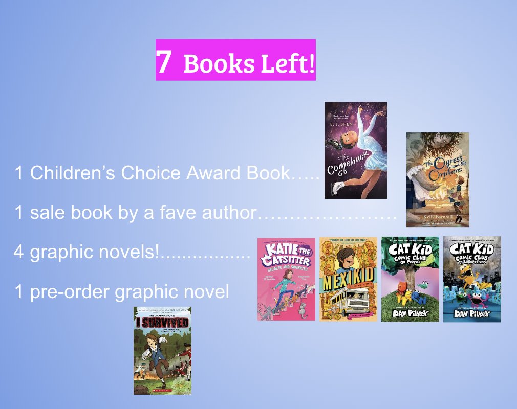 I'm back to work this week and planned to quit sharing my #clearthelist for the summer, but I'm only 7 items away. It's never been this close to clear. 😂So I figured I'd still put it out there each day, at least once. 
📚📚📚📚📚📚📚
amazon.com/hz/wishlist/ls…