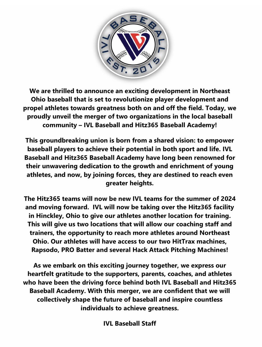 IVL Baseball (@ivlbaseball) on Twitter photo We are excited to announce that IVL and Hitz365 will be joining forces to provide athletes opportunities to develop and advance their skill sets. <a href="/IVL_Inglett/">Joe Inglett</a> <a href="/IVL_Ventura/">John Ventura</a> #ivl #ivlway #family We are excited to announce that IVL and Hitz365 will be joining forces to provide athletes opportunities to develop and advance their skill sets. <a href="/IVL_Inglett/">Joe Inglett</a> <a href="/IVL_Ventura/">John Ventura</a> #ivl #ivlway #family