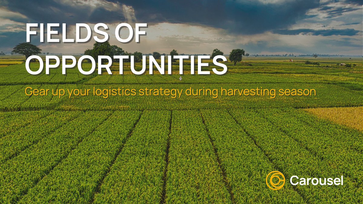 🌾 #Harvesting season is here🚜

Don't settle for standard logistics services. Choose Carousel, your flexible partner in #agriculturelogistics.

Reap the fruits of your hard work, while we guarantee a successful harvest. Read more tinyurl.com/2p99p89n

#TimeCriticalLogistics