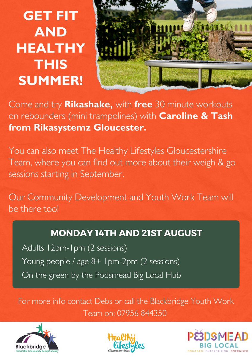 We had so much fun at our first Rikashake sessions yesterday! Who's joining us next Monday??
#Gloucester #Podsmead #fitness #health #community