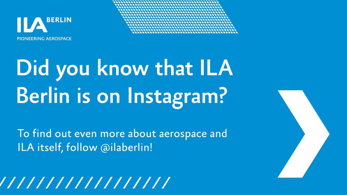 Join us #PioneeringAerospace on Instagram! More insights, more news, more stories: visit us at @ilaberlin and find out everything you need to know about tech, space and aviation topics. #FollowForTakeOff