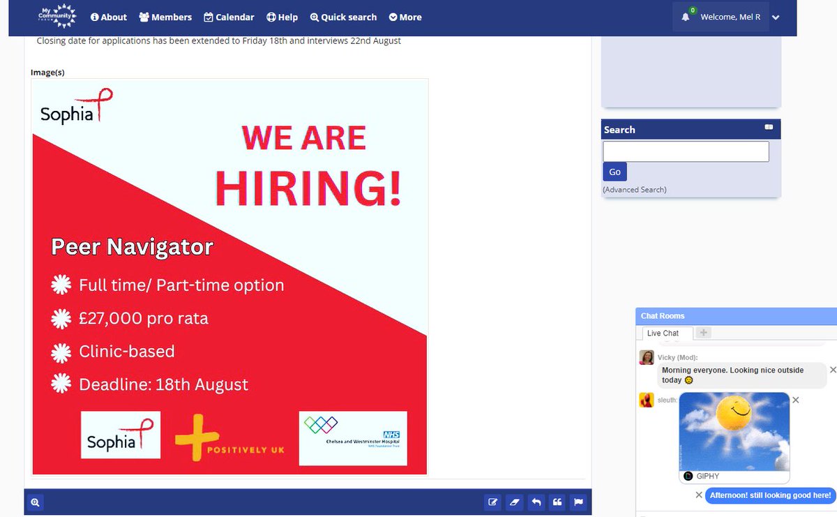 MyCommunity_THT's tweet image. This week on #MyCommunityForum we have been sharing about campaigns, jobs, events and answering questions about medication, peripheral neuropathy, legacy donations, the hardship fund and much more! Join us for #peersupport tht.org.uk/our-services/l…