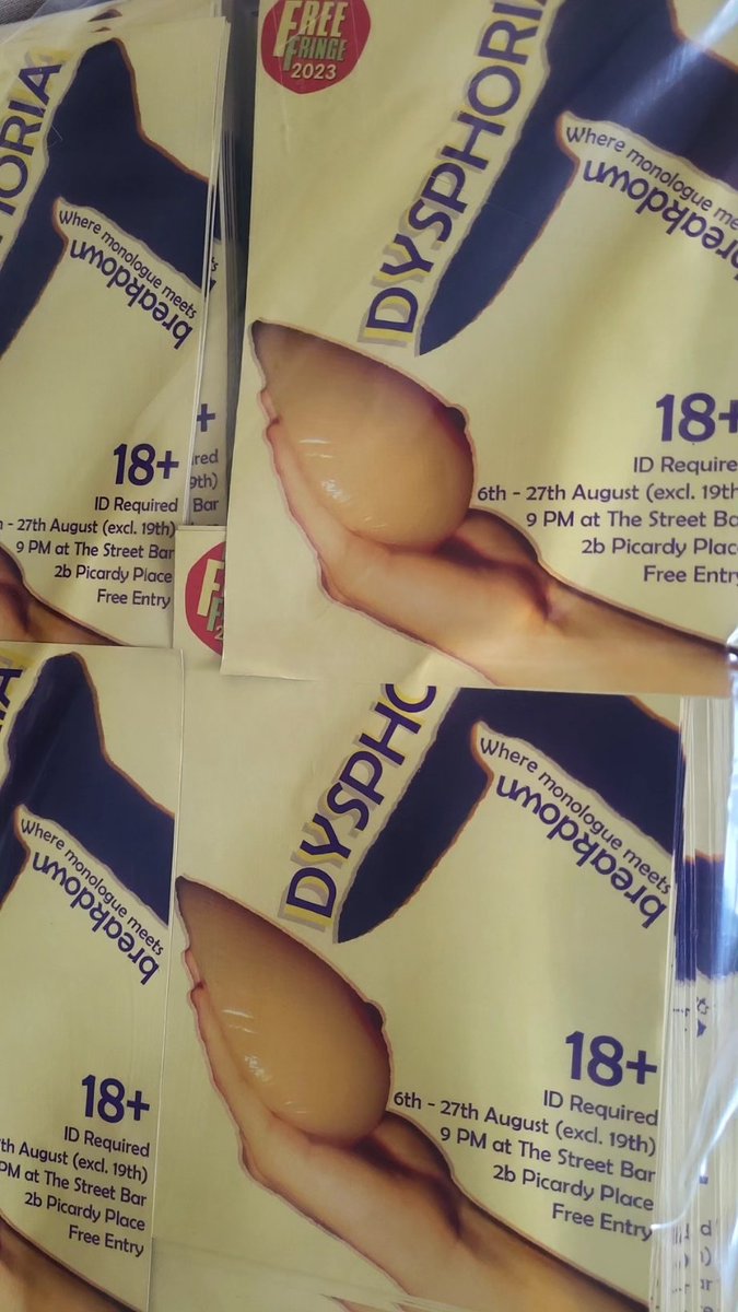 _Insane_Odds_'s tweet photo. @edfringe Our poster and flyers are pretty dang yellow if you ask me!

DYSPHORIA 9pm every night apart from the 19th and 23rd https://t.co/veSVEG6GKp
