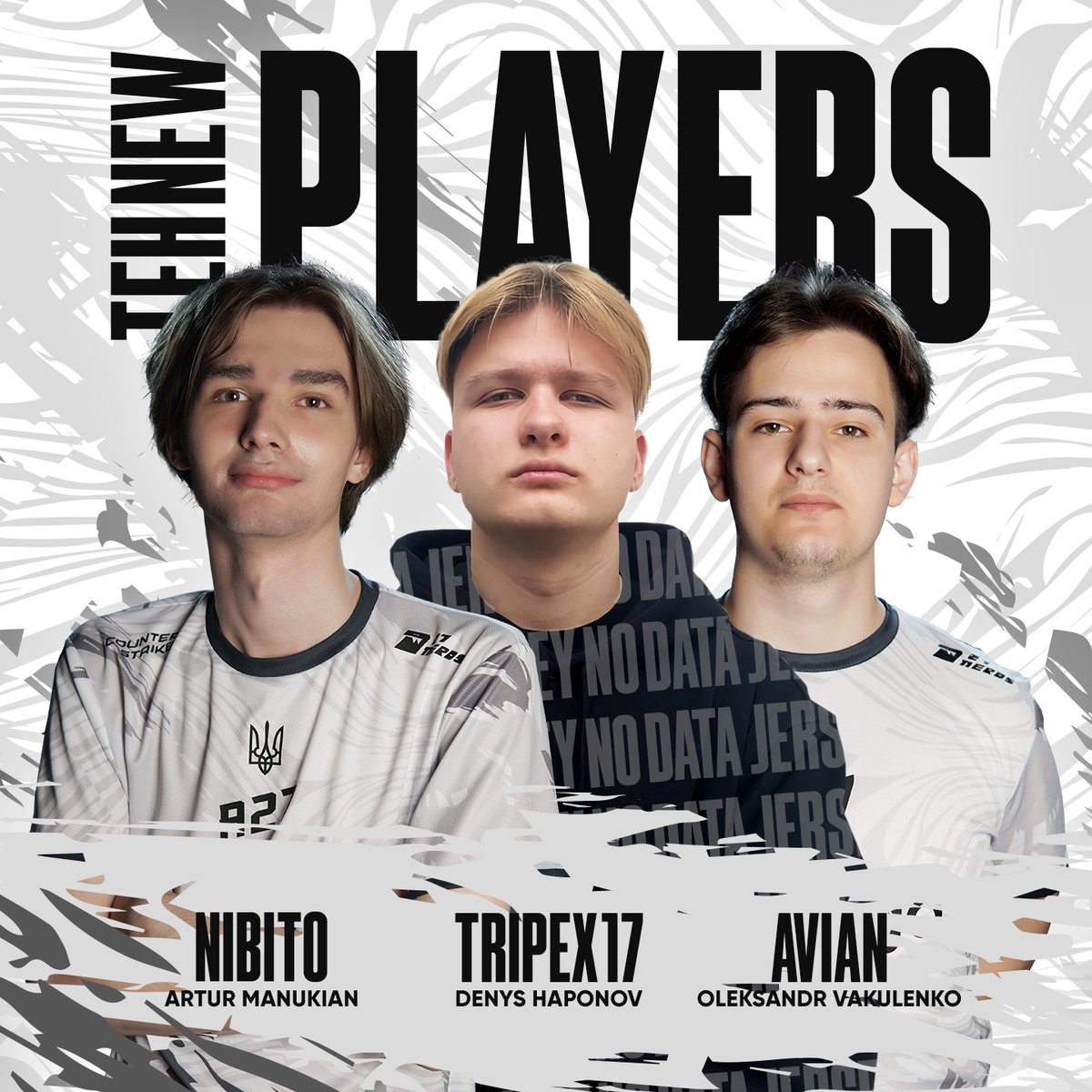We finaly are ready to announce our new players

Gaponov "tripex17" Denis - IGL
Vakulenko "Avian" Oleksandr - AWP
Manukiyan "nibito" Artur - Riffler

The boys successfully passed the trial period and have been training and playing official games for quite some time.