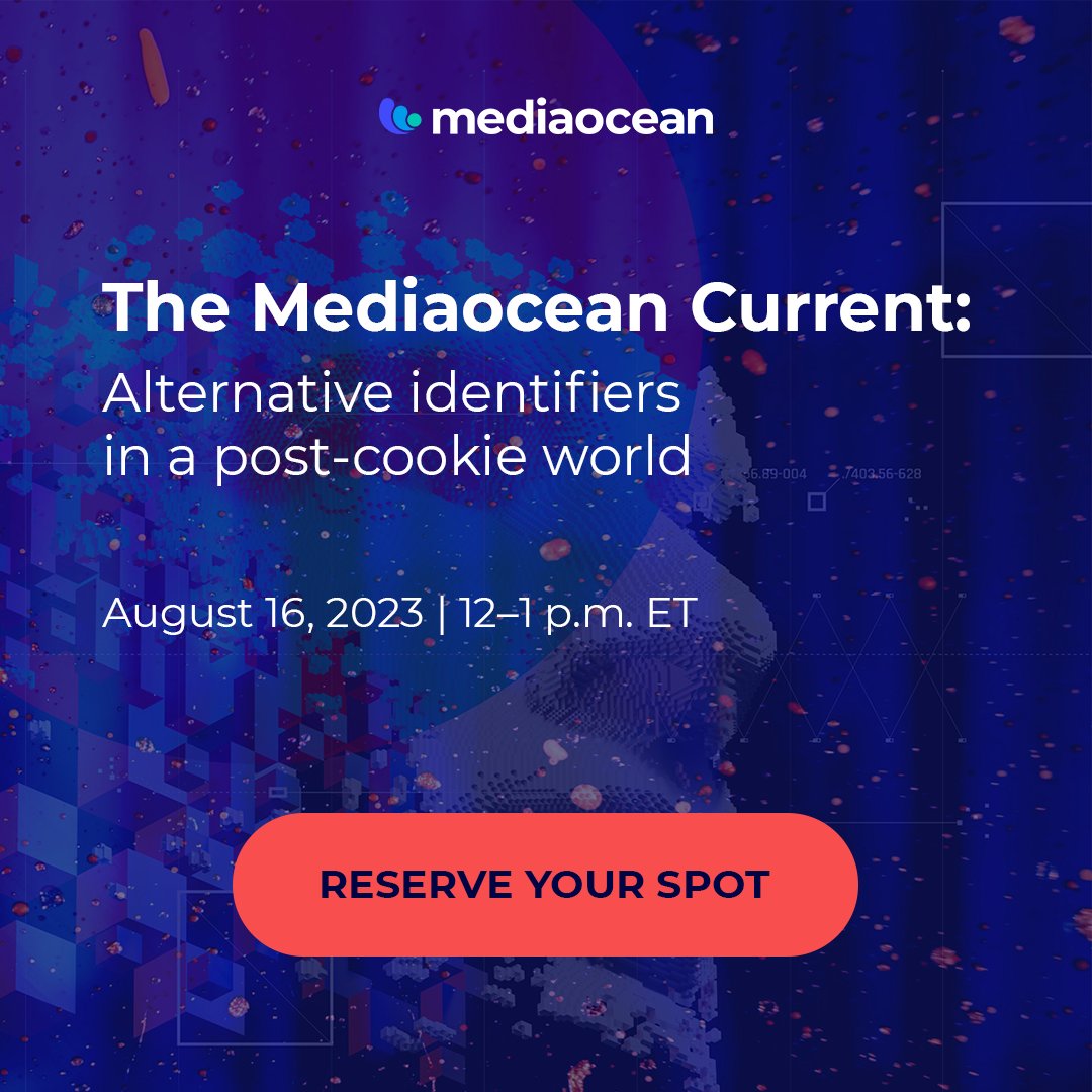 ➡️ Join us as we explore the complexities of navigating a cookieless future with identity resolution for converged media.

(All registrants will receive a link to the #webinar recording for on-demand viewing.) mediaocean.com/mediaocean-cur…