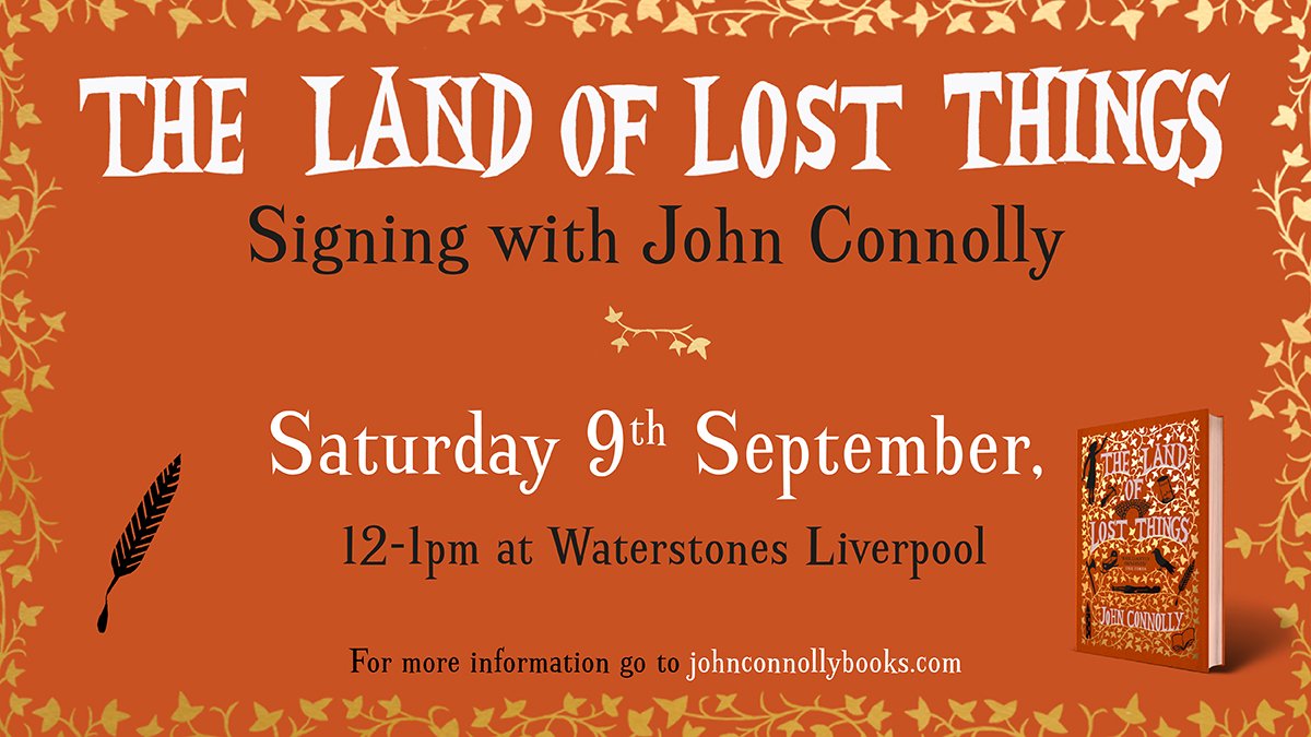 Join us on the 9th September for a book signing with @jconnollybooks 😎🙌🏼