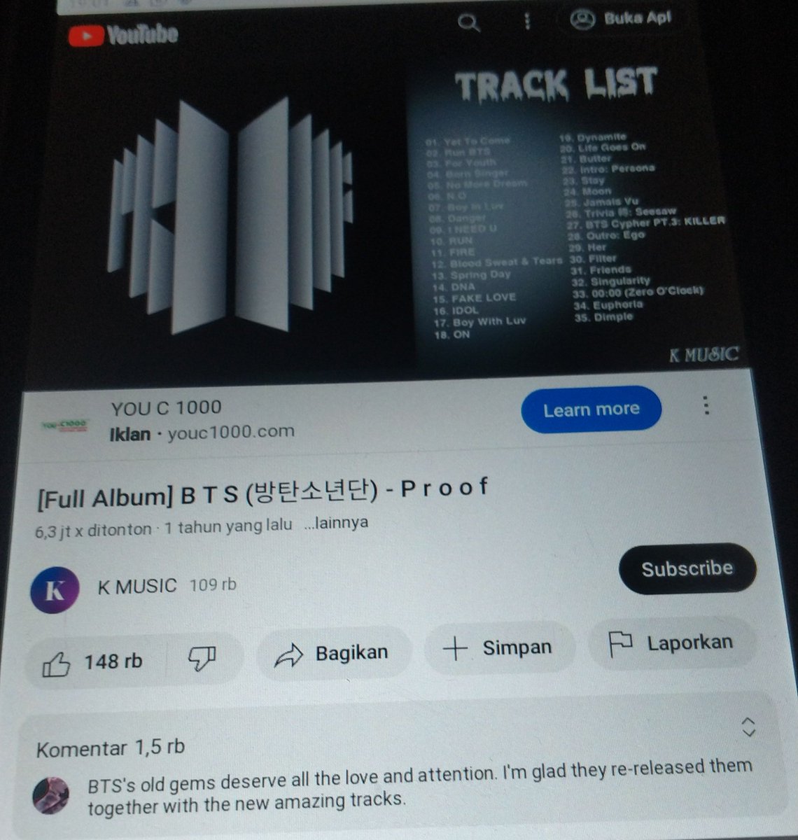 Mungkin emang lagi apes aja, namanya hidup ,,Apes kaga ada kalendernya,yah dari pada pusing ywdh lah dengerin lagu yg padahal gw sendiri kaga tau artinya tapi ritme musik nya bikin semangat aja,yg penting kga lupa ikthiar.

#bts #bukanarmy