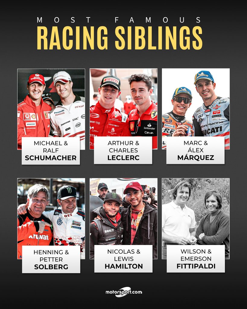 Motorsport's tweet image. Motorsport has seen many racing siblings 🏎

Who is your favourite sibling duo?