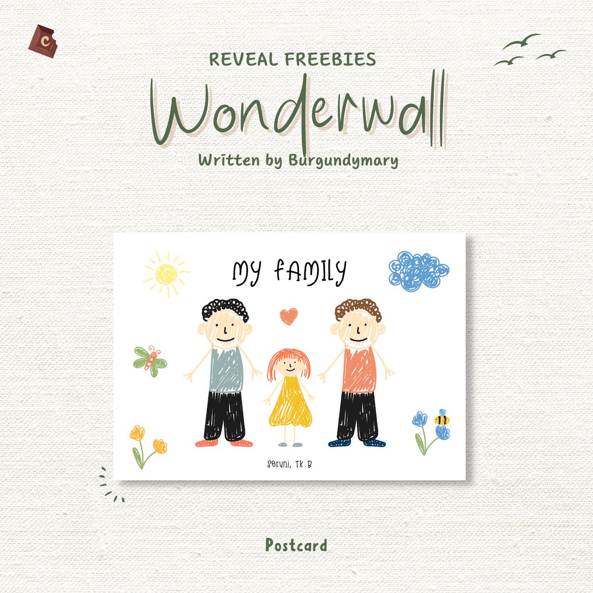 [ 📌 1ST REVEAL FREEBIES • WONDERWALL BY <a href="/burgundymary/">𝐉</a> ]

🗓️ 1st Pre-Order ; 22 Agustus 2023

• Sticker Set
• Postcard