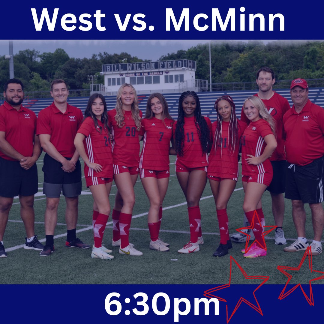 West hosts <a href="/_girlssoccermhs/">MCHS Lady Cherokees Soccer</a> tonight at 6:30.  New season, new district, same goal- STATE. Let’s go West!❤️⚽️❤️