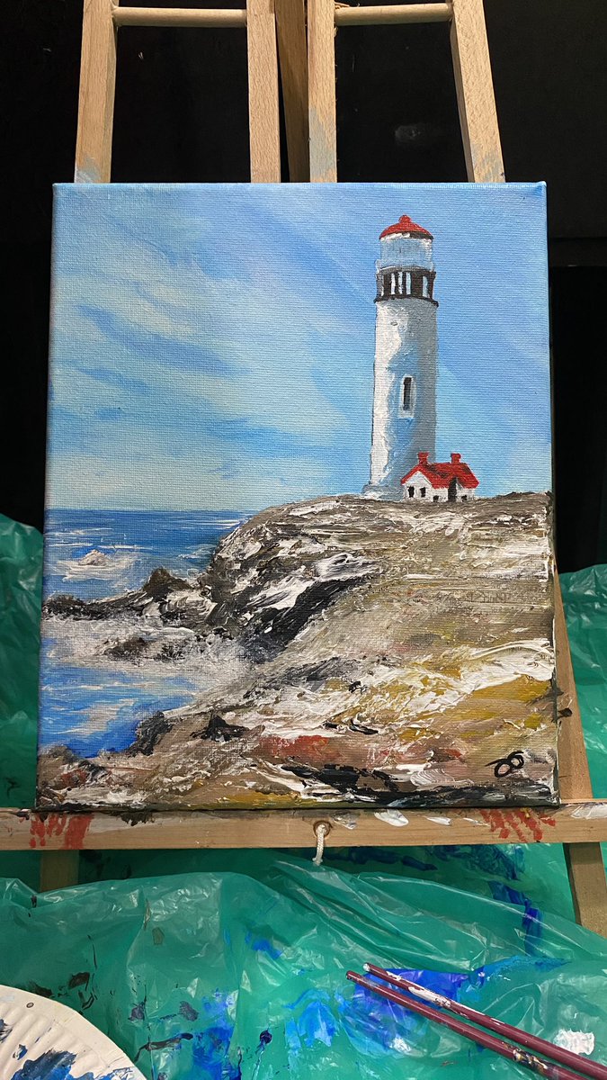 darthvendr's tweet photo. "Pigeon Point"
10" x 8", Acrylic on Canvas, 2023 

#halfmoonbay #pigeonpoint #pigeonpointlighthouse #california #art #acrylicpainting #artist #artofinstagram #travel #landscapeart #landscape #painting #landscape https://t.co/PDXgn8J08l