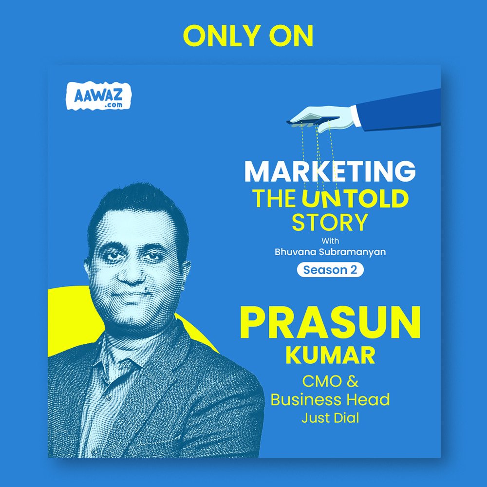Tune in as host @S_Bhuvana & Prasun Kumar, CMO & Business Head, @jd_justdial, unveils marketing insights vital for brand building. Discover his journey across startups & global giants, launching & reviving ventures, & much more. 🎧- t.ly/7jhxM