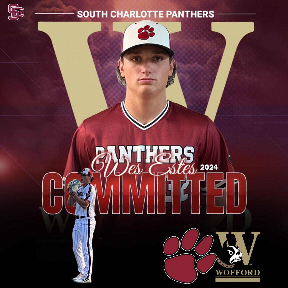 Congratulations to 2024 Panther Wes Estes on his commitment to Wofford University. #scpdude🐾