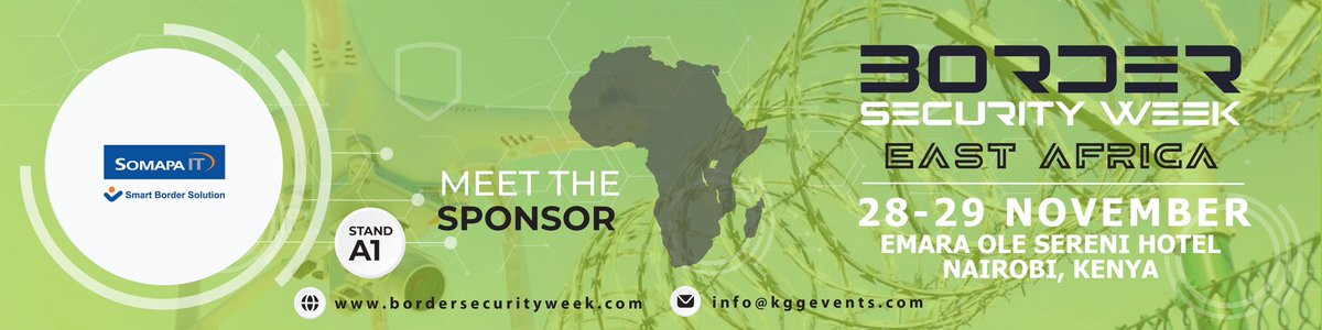 BorderSecurityW's tweet photo. 📢 SPONSOR ANNOUNCEMENT 📢

We are pleased to welcome Somapa Information Technology as a Sponsor of Border Security Week co-located with Ports &amp; Customs Week, 28 - 29 November 2023, Nairobi, Kenya 

#bordersecurity #smartborders #airborders #seaborders #landborders https://t.co/f9Sr78aPXD