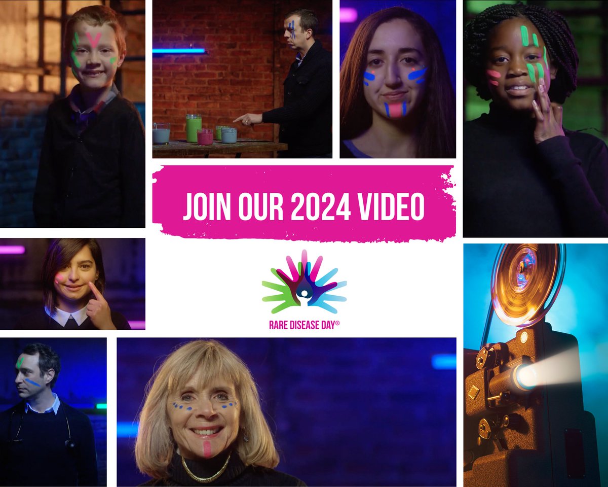 Do you want to be part of the official #RareDiseaseDay 2024 video? 📽️ Now is your chance! To send in your contributions or get more information on how you can get involved, DM us or contact us at rarediseaseday@eurordis.org! #LightUpForRare #ShareYourColours #video