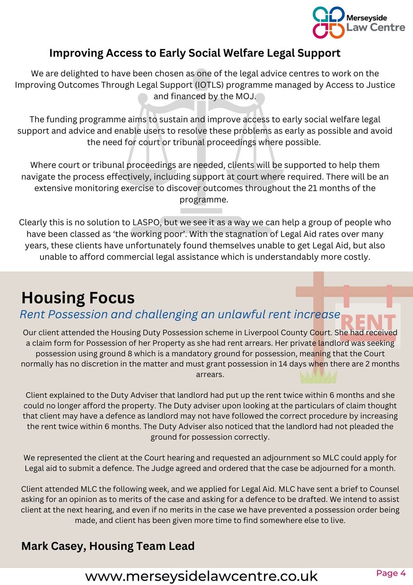 MerseyLawCentre's tweet image. 📢Our August Newsletter is here! 📰

Read on for some exciting news on new projects we are working on, case studies, updates on our Immigration services and much more! 

#SocialJusticeForAll #socialjusticenow #liverpoollegal ⚖️👩‍⚖️