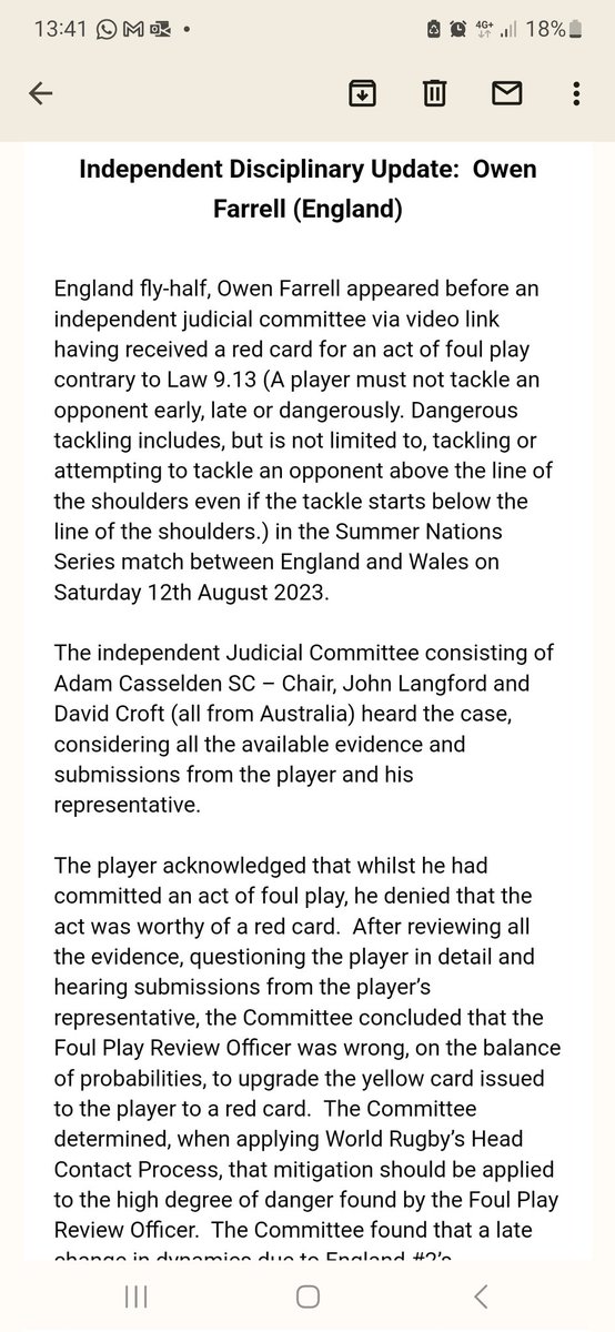 RuaidhriOC's tweet image. It&apos;s impossible to take rugby&apos;s approach to brain injuries/foul play seriously after this